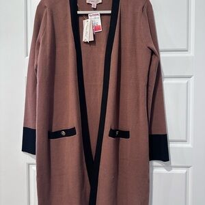 NWT Philosophy Brown and Black Cardigan duster style